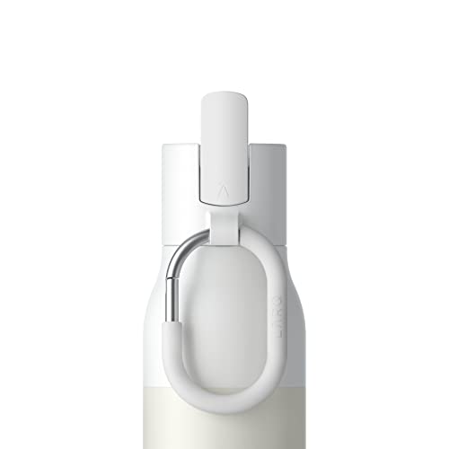 LARQ Bottle Filtered – Insulated Stainless Steel Water Bottle with Filter Straw, Removes Chlorine, PFAS Lead, BPA-Free Leak Proof Flip Top, 24h Cold for Travel Gym Office, 25 oz, Granite White