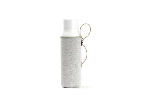 LARQ Bottle Limited Edition Travel Sleeve with Easy-Carry Leather Strap - 17 oz/24 oz, Heather Grey