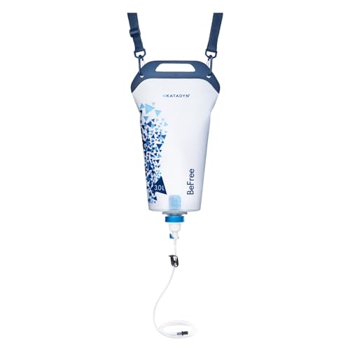 Katadyn BeFree Gravity Water Filter 3L for Camping, Backpacking & Hiking | 0.1 Micron Hollow Fiber Filter Removes Bacteria & Protozoa, 1,000L Capacity, BPA-Free
