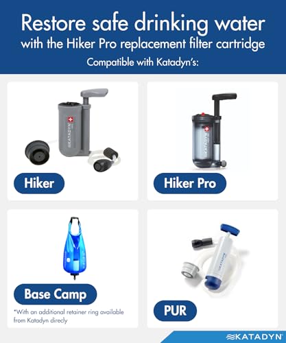 Katadyn Hiker Pro OEM Replacement Cartridge with Field Maintenance Kit | Glass Fiber Microfilter Element for Hiker and Hiker Pro Water Filters, Backpacking Hand Pump Filter Cartridge