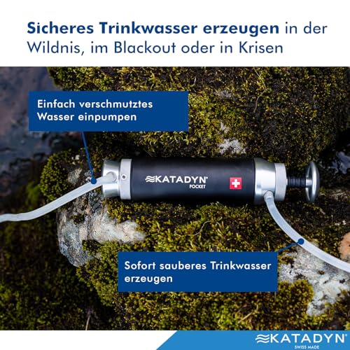 Katadyn Pocket Water Filter for Backpacking, Group Camping & Emergency Preparedness