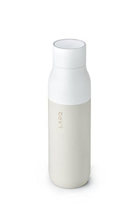 LARQ Bottle PureVis 17 oz - Self-Cleaning and Insulated Stainless Steel Water Bottle with UV Water Purifier and Award-winning Design | Reusable & Travel Friendly, 1-Year Warranty, Granite White
