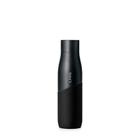 LARQ Bottle Movement PureVis 24 oz - Lightweight Self-Cleaning and Non-Insulated Stainless Steel Water Bottle with UV Water Purifier | Reusable & Travel Friendly, Black/Onyx