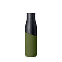 LARQ Bottle Movement PureVis 32 oz- Lightweight Self-Cleaning and Non-Insulated Stainless Steel Water Bottle with UV Water Purifier | Reusable & Travel Friendly, Black/Pine