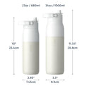 LARQ PureVis 2 Self Cleaning Water Bottle - UV Water Purifier with Filter Straw, Smart App Hydration Tracking, Insulated Stainless Steel