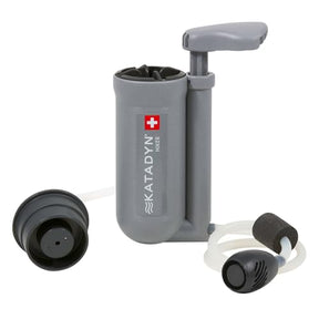 Katadyn Hiker 11oz Pump-Action Water Filter for Backpacking, Camping, Hiking & Trekking - Microfilter Water Purification Unit Filters Sediment & Fine Particles, Field-Cleanable, Backpacker Magazine Approved