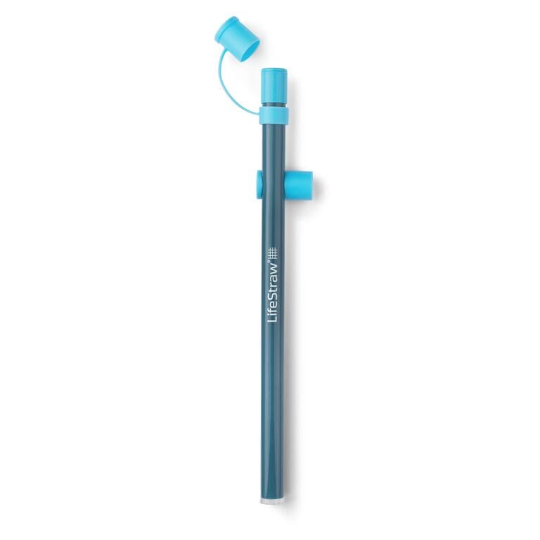 LifeStraw Sip — Reusable Stainless Steel Water Filter Drinking Straw with 3 Carry Cases, Removes Microplastics, Bacteria and Parasites for Travel and Everyday Use, 3-Pack