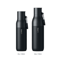 LARQ Bottle Filtered – Insulated Stainless Steel Water Bottle with Filter Straw, Removes Chlorine, PFAS Lead, BPA-Free Leak Proof Flip Top, 24h Cold for Travel Gym Office, 17 oz, Obsidian Black