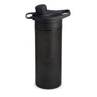 GRAYL GeoPress 24 oz Water Purifier Bottle - Filter for Hiking, Camping, Survival, Travel (Covert Black)