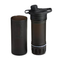 GRAYL GeoPress 24 oz Water Purifier Bottle - Filter for Hiking, Camping, Survival, Travel (Covert Black)