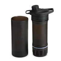 GRAYL GeoPress 24 oz Water Purifier Bottle - Filter for Hiking, Camping, Survival, Travel (Covert Black)
