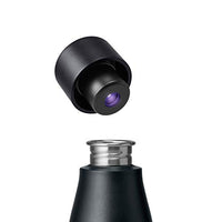 LARQ Bottle Movement PureVis 32 oz- Lightweight Self-Cleaning and Non-Insulated Stainless Steel Water Bottle with UV Water Purifier | Reusable & Travel Friendly, Black/Pine
