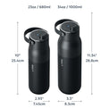 LARQ PureVis 2 Self Cleaning Water Bottle - UV Water Purifier with Filter Straw, Smart App Hydration Tracking, Insulated Stainless Steel