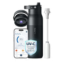 LARQ PureVis 2 Self Cleaning Water Bottle - UV Water Purifier with Filter Straw, Smart App Hydration Tracking, Insulated Stainless Steel