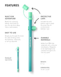 LifeStraw Sip Essential — BPA-Free Reusable Filter Drinking Straw, Removes Microplastics, Bacteria and Parasites for Travel and Everyday Use, Seaglass