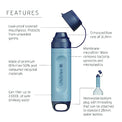 LifeStraw Peak Series — Solo Personal Water Filter for Hiking, Camping, Travel, Survival and Emergency preparedness. Removes Bacteria, Parasites and Microplastics, Limeade