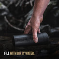 GRAYL UltraPress 16.9 oz Water Purifier & Filter Bottle for Hiking, Backpacking, Survival, Travel (Covert Black)