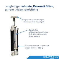 Katadyn Pocket Water Filter for Backpacking, Group Camping & Emergency Preparedness