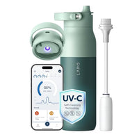 LARQ PureVis 2 Self Cleaning Water Bottle - UV Water Purifier with Filter Straw, Smart App Hydration Tracking, Insulated Stainless Steel
