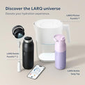 LARQ Bottle Movement PureVis 32 oz- Lightweight Self-Cleaning and Non-Insulated Stainless Steel Water Bottle with UV Water Purifier | Reusable & Travel Friendly, Black/Pine
