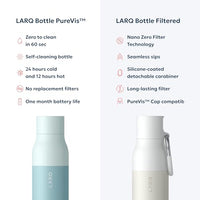 LARQ Bottle PureVis 17 oz - Self-Cleaning and Insulated Stainless Steel Water Bottle with UV Water Purifier and Award-winning Design | Reusable & Travel Friendly, Seaside Mint
