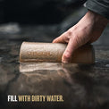 GRAYL GeoPress 24 oz Water Purifier Bottle - Filter for Hiking, Camping, Survival, Travel (Coyote Brown)