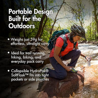 Katadyn BeFree Collapsible Water Filter Bottle 0.6L for Hiking, Trail Running & Backpacking | Ultralight 59g Squeeze Filter Removes Bacteria, Protozoa & Sediment, BPA-Free, EZ-Clean Membrane
