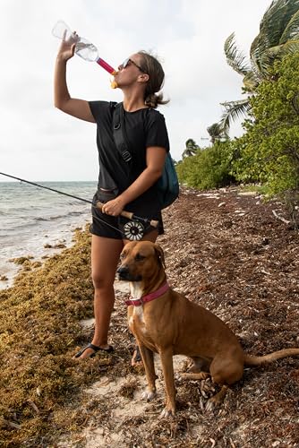 LifeStraw Peak Series — Solo Personal Water Filter for Hiking, Camping, Travel, Survival and Emergency preparedness. Removes Bacteria, Parasites and Microplastics, Pink Lemonade