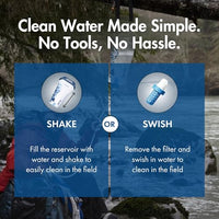 Katadyn BeFree Gravity Water Filter 3L for Camping, Backpacking & Hiking | 0.1 Micron Hollow Fiber Filter Removes Bacteria & Protozoa, 1,000L Capacity, BPA-Free