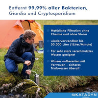 Katadyn Pocket Water Filter for Backpacking, Group Camping & Emergency Preparedness