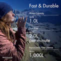 Katadyn BeFree 1.0L Ultralight Collapsible Water Filter Bottle for Hiking, Camping, Backpacking