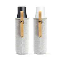 LARQ Bottle Limited Edition Travel Sleeve with Easy-Carry Leather Strap - 17 oz/24 oz, Heather Grey