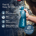 Katadyn BeFree 1.0L Ultralight Collapsible Water Filter Bottle for Hiking, Camping, Backpacking