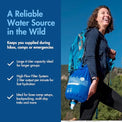 Katadyn BeFree Gravity Water Filter 6L for Camping & Group Use | 0.1 Micron Hollow Fiber Filter Removes Bacteria & Protozoa, 1,000L Capacity, BPA-Free