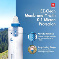 Katadyn BeFree Collapsible Water Filter Bottle 0.6L for Hiking, Trail Running & Backpacking | Ultralight 59g Squeeze Filter Removes Bacteria, Protozoa & Sediment, BPA-Free, EZ-Clean Membrane