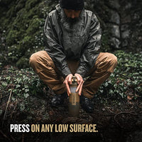 GRAYL GeoPress 24 oz Water Purifier Bottle - Filter for Hiking, Camping, Survival, Travel (Coyote Brown)