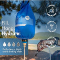 Katadyn BeFree Gravity Water Filter 6L for Camping & Group Use | 0.1 Micron Hollow Fiber Filter Removes Bacteria & Protozoa, 1,000L Capacity, BPA-Free